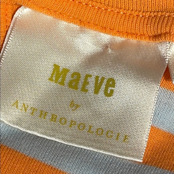 Maeve by Anthropologie Cropped Striped Tank Orange Striped Tank Top XS cotton - Picture 7 of 10